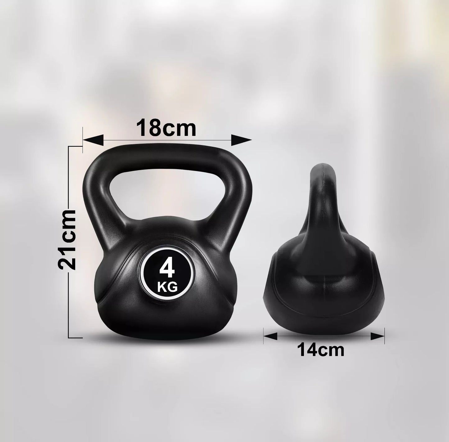 2-24kg Vinyl Kettlebell Weight Set Kettlebells Exercise Home Fitness Workout Gym